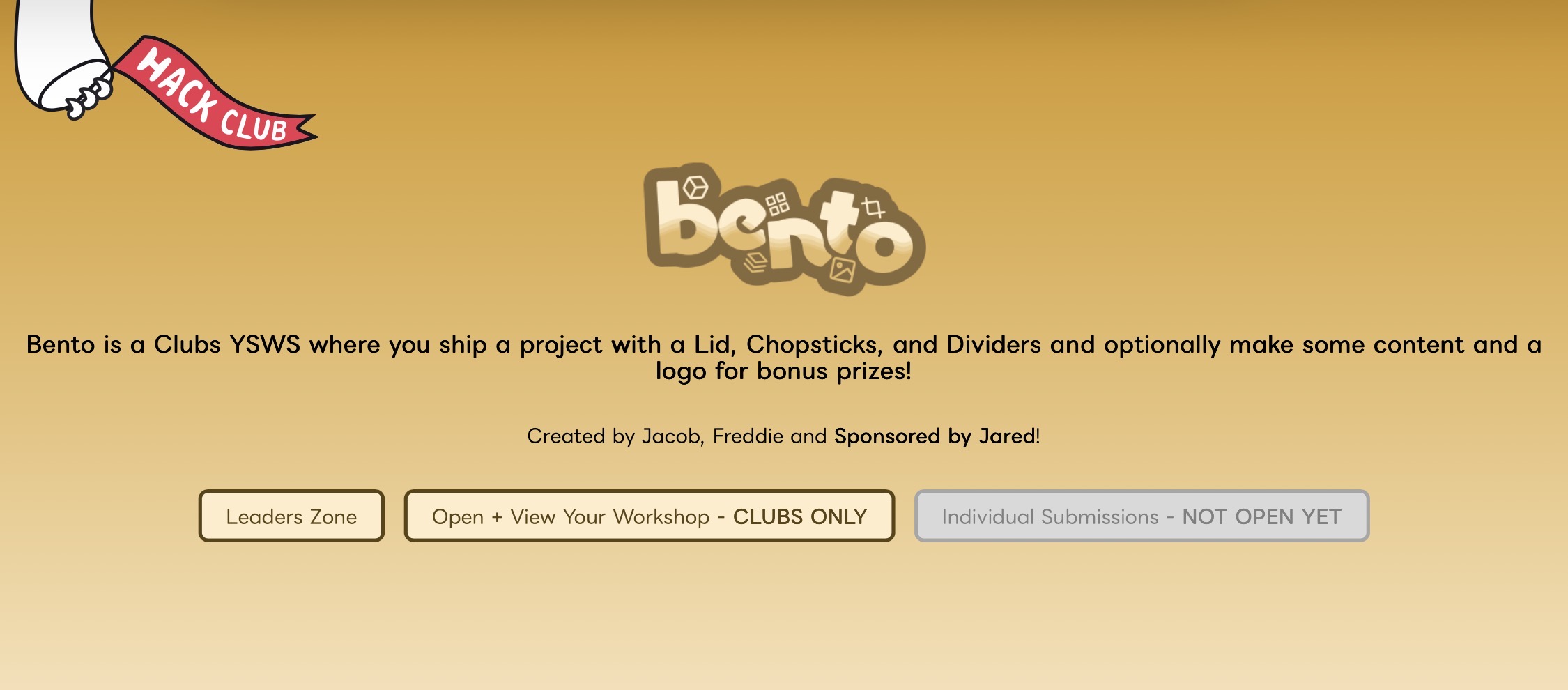 Bento YSWS Website project screenshot